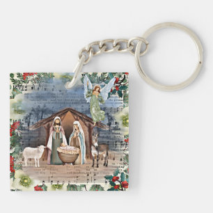 Nativity Scene, Joy to the World, Key Ring