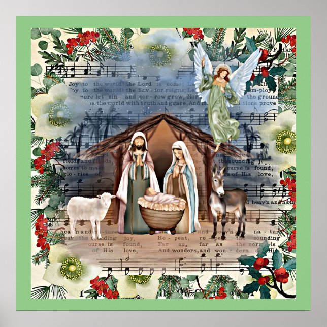 Nativity Scene, Joy to the World, Poster (Front)