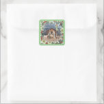 Nativity Scene, Joy to the World, Square Sticker<br><div class="desc">Nativity Scene,  Joy to the World,  beautiful illustration.</div>