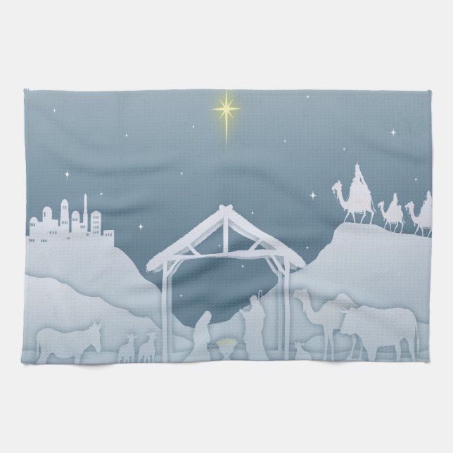 Nativity Scene Kitchen Towel (Horizontal)