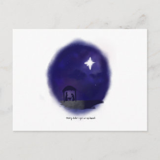 Nativity Scene / Mary Didn't Get An Epidural Postcard