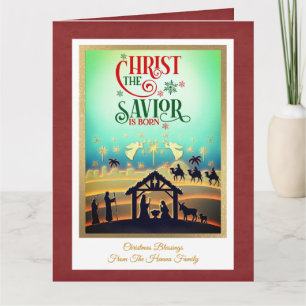 Nativity Scene "Merry Christmas & Happy New Year" Card