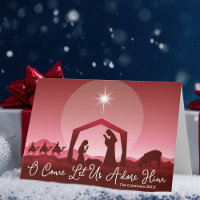 Nativity Scene O Come Let Us Adore Him Christmas