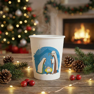 Nativity Scene Paper Cups