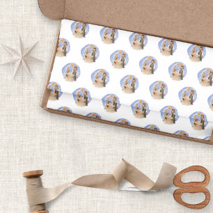 Nativity Scene Pattern Name Christmas Blessings Tissue Paper