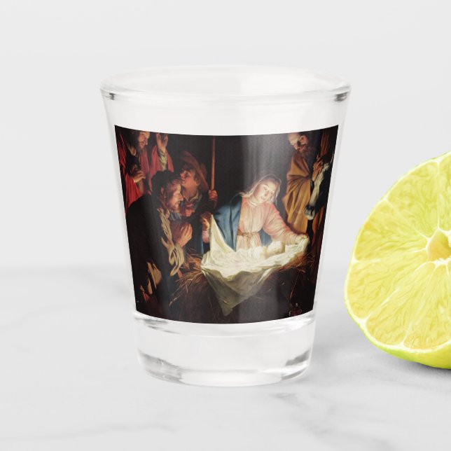 Nativity Scene Shot Glass (Front)