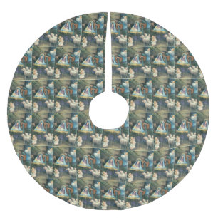 Nativity Scene Vintage Christmas Tree Skirt