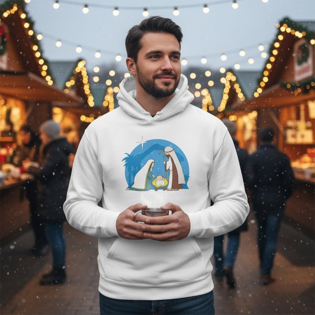 Nativity Scene with Mary Joseph and Baby Jesus Hoodie (Creator Uploaded)