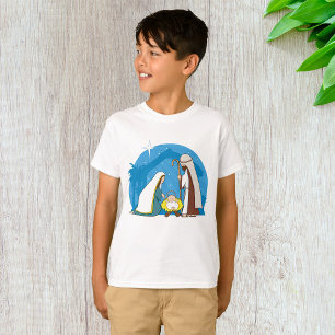 Nativity Scene with Mary Joseph and Baby Jesus T-Shirt