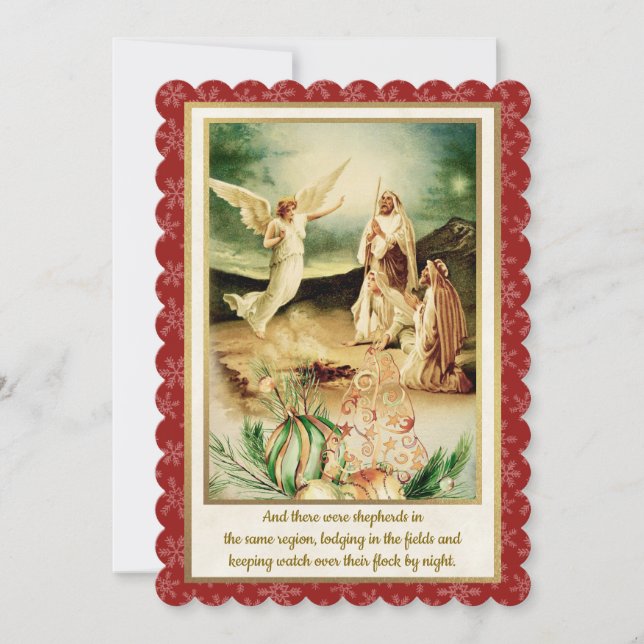 Nativity Shepherds & Angels Golden Christmas (Front)