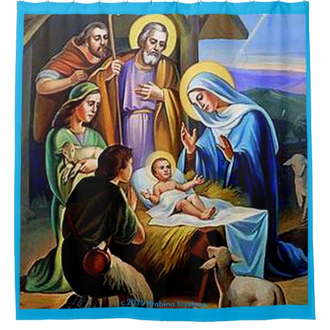 NATIVITY SHOWER CURTAIN #1 (Front)