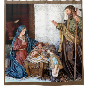 NATIVITY SHOWER CURTAIN #3