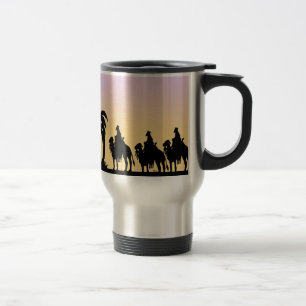 Nativity Silhouette Wise Men on the Horizon Travel Mug