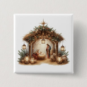 Nativity Square Button