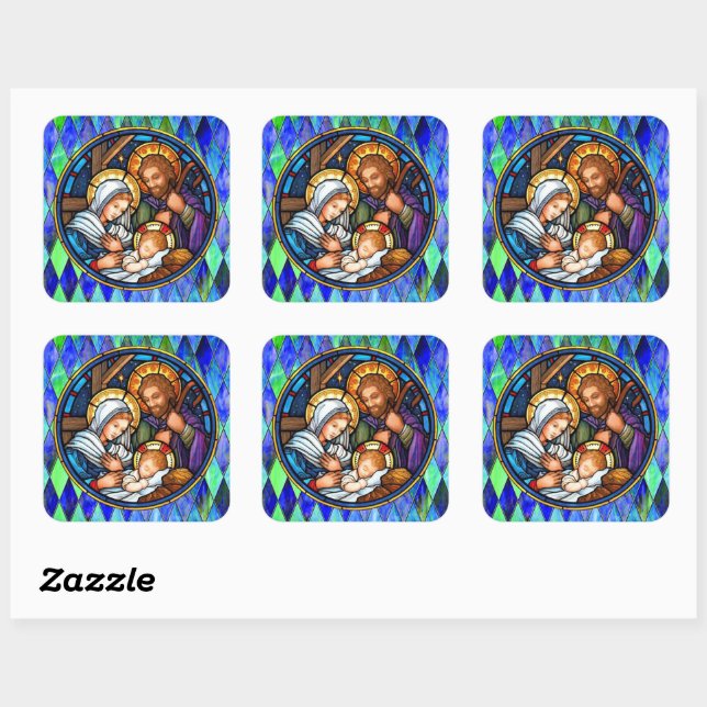 Nativity Square Sticker (Sheet)