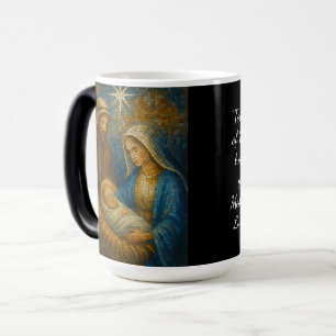 Nativity Stained Glass Mosaic Holy Family Magic Mug