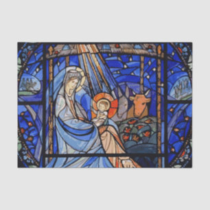 Nativity Stained Glass Tissue Paper