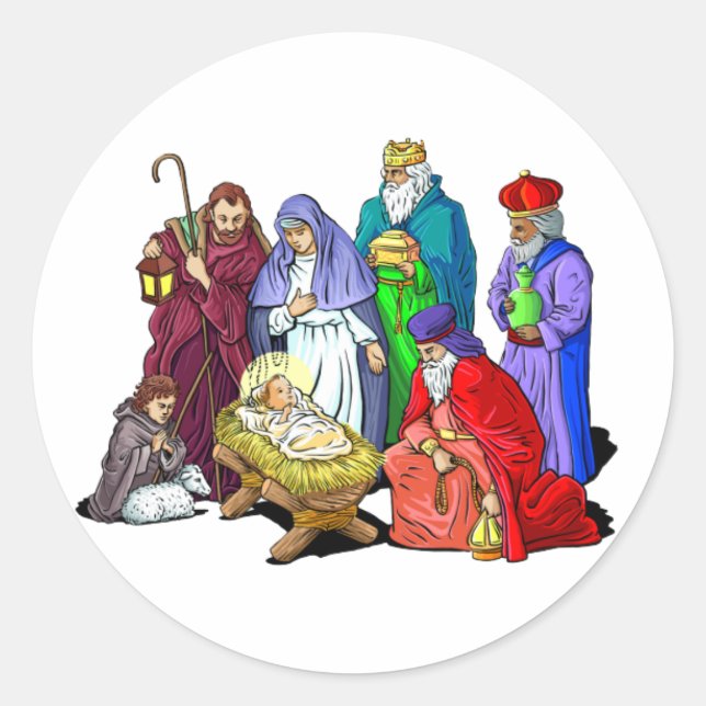 Nativity_Stickers Classic Round Sticker (Front)