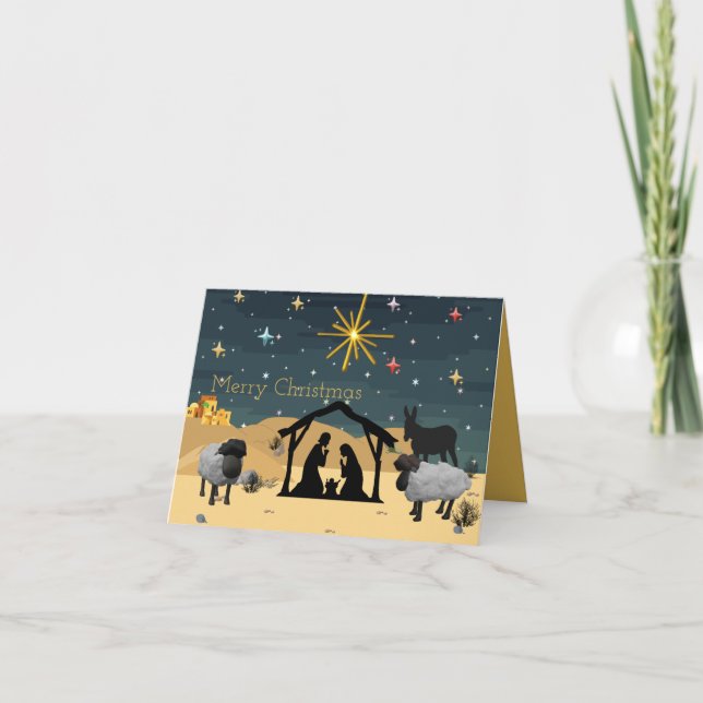 Nativity Story 3d The Manger Holiday Card (Front)