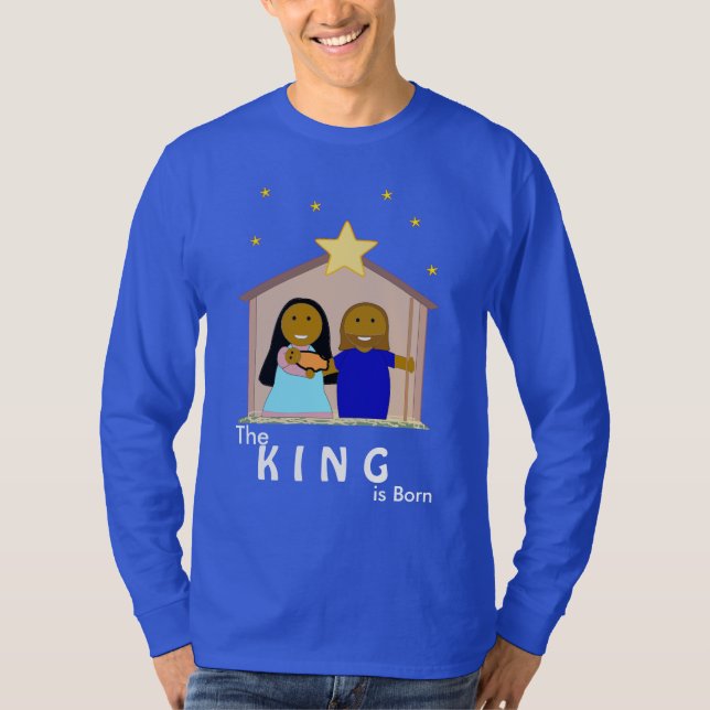 Nativity (the King is born) Men's Long Sleeve Top (Front)