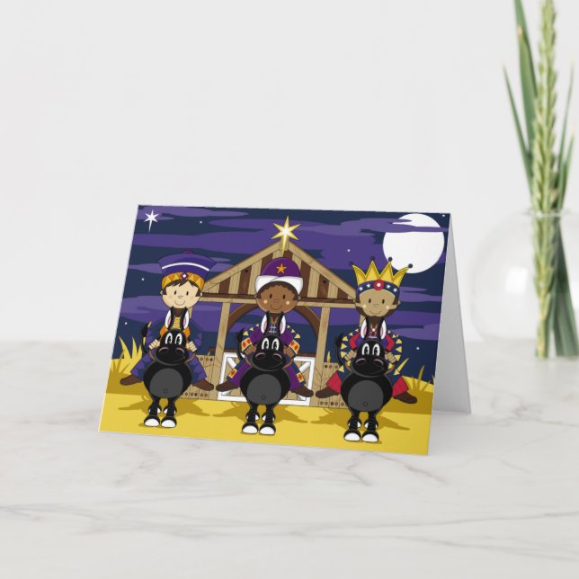 Nativity Three Kings Greeting Card (Front)