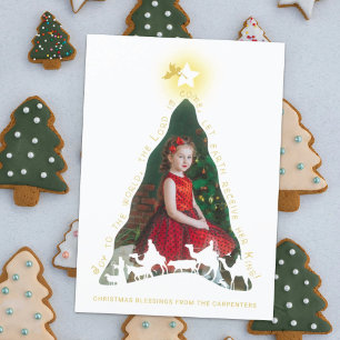 Nativity Tree Photo Card