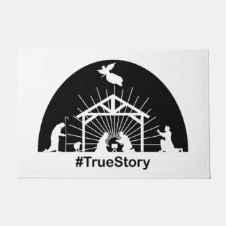 Nativity True Story Doormat