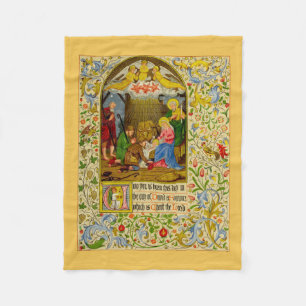 Nativity   Unto you is born this day Fleece Blanket