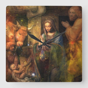 Nativity Wall Clock