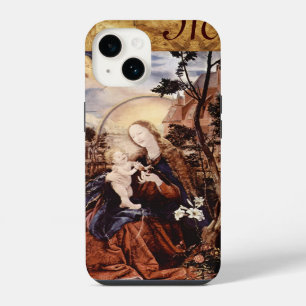 NATIVITY,WHITE LILLES,MAGIC OF CHRISTMAS Monogram iPhone 14 Case