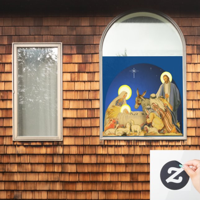 Nativity Window Cling (Home Window)