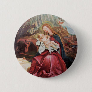 NATIVITY WITH ANGELS - MAGIC OF CHRISTMAS 6 CM ROUND BADGE