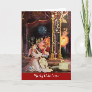 NATIVITY WITH ANGELS - MAGIC OF CHRISTMAS HOLIDAY CARD