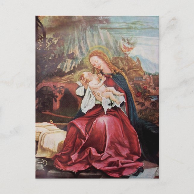 NATIVITY WITH ANGELS - MAGIC OF CHRISTMAS HOLIDAY POSTCARD (Front)