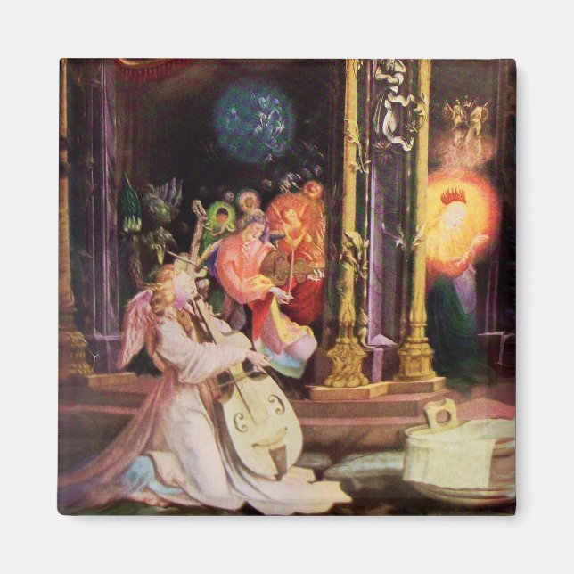 NATIVITY WITH ANGELS - MAGIC OF CHRISTMAS MAGNET (Front)