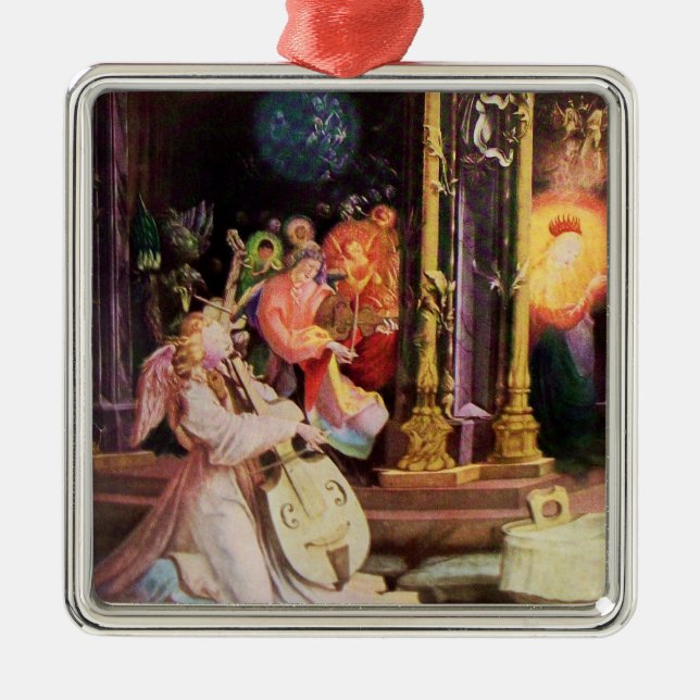 NATIVITY WITH ANGELS - MAGIC OF CHRISTMAS METAL TREE DECORATION (Front)