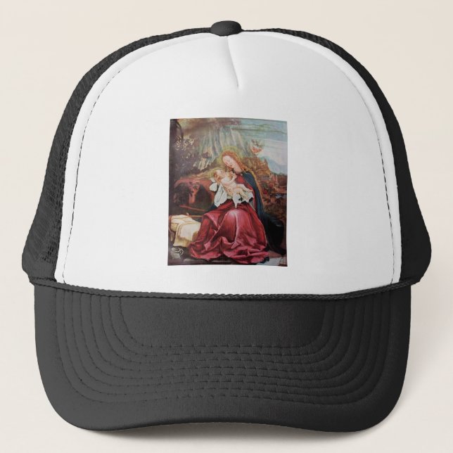NATIVITY WITH ANGELS - MAGIC OF CHRISTMAS TRUCKER HAT (Front)