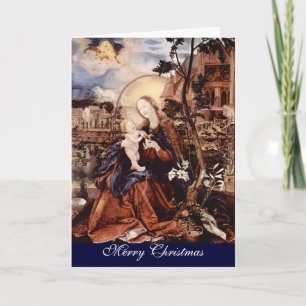 NATIVITY WITH WHITE LILLES - MAGIC OF CHRISTMAS HOLIDAY CARD