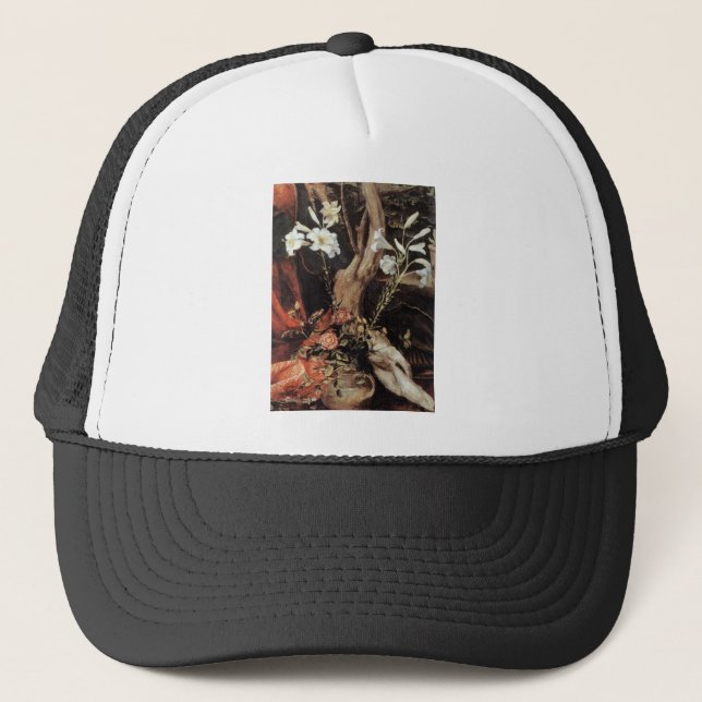 NATIVITY WITH WHITE LILLES - MAGIC OF CHRISTMAS TRUCKER HAT (Front)