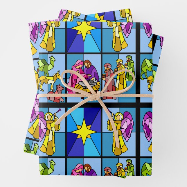 Nativity Wrapping Paper Sheet (In situ)