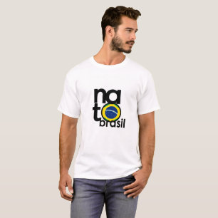 NATO Brasil (BORN Brazil) Mens White Tee