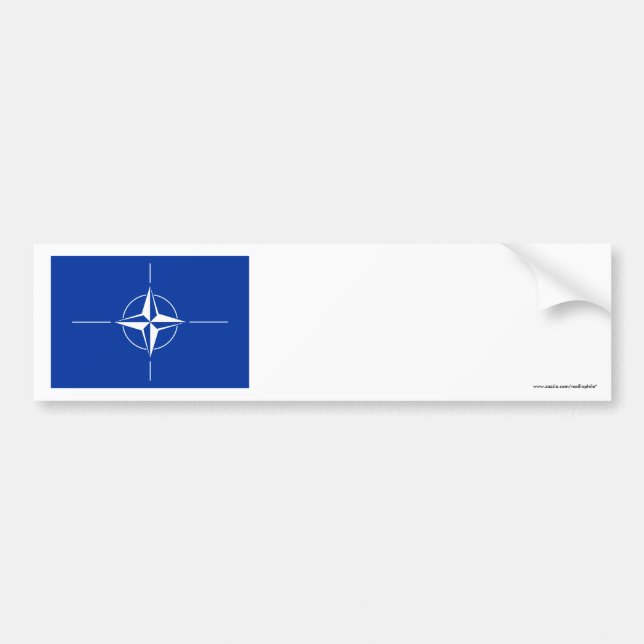 NATO Flag Bumper Sticker (Front)