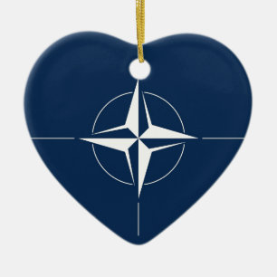 NATO Flag Ceramic Tree Decoration