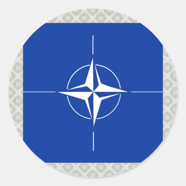 Nato High quality Flag Classic Round Sticker (Front)