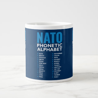 NATO Phonetic Alphabet Alfa-Zulu Table Large Coffee Mug
