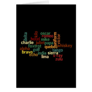 NATO Phonetic Alphabet (Dark Background)