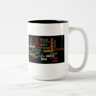 NATO Phonetic Alphabet (Dark Background) Two-Tone Coffee Mug