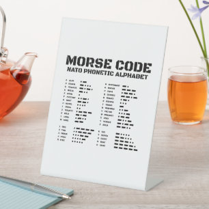 NATO Phonetic Alphabet, Morse Code, Aviation Pedestal Sign