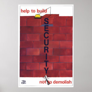 NATO Poster Help to Build SECURITY Political Decor
