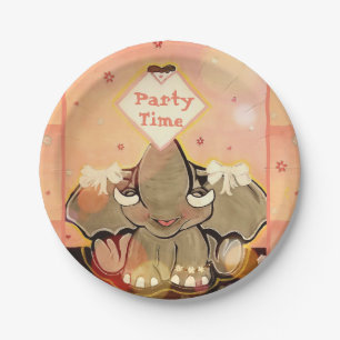 Natosha, The Elephant Speller Party Plates